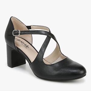 LifeStride Womens Tracy Strappy Block Heel Pump
